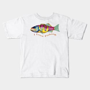 I love Fishing Kids T-Shirt